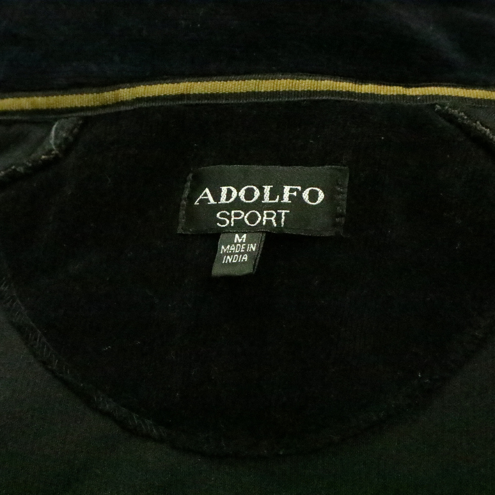 VTG ADOLFO Sport Color Block Velour Zip Jacket - Picture 6 of 7